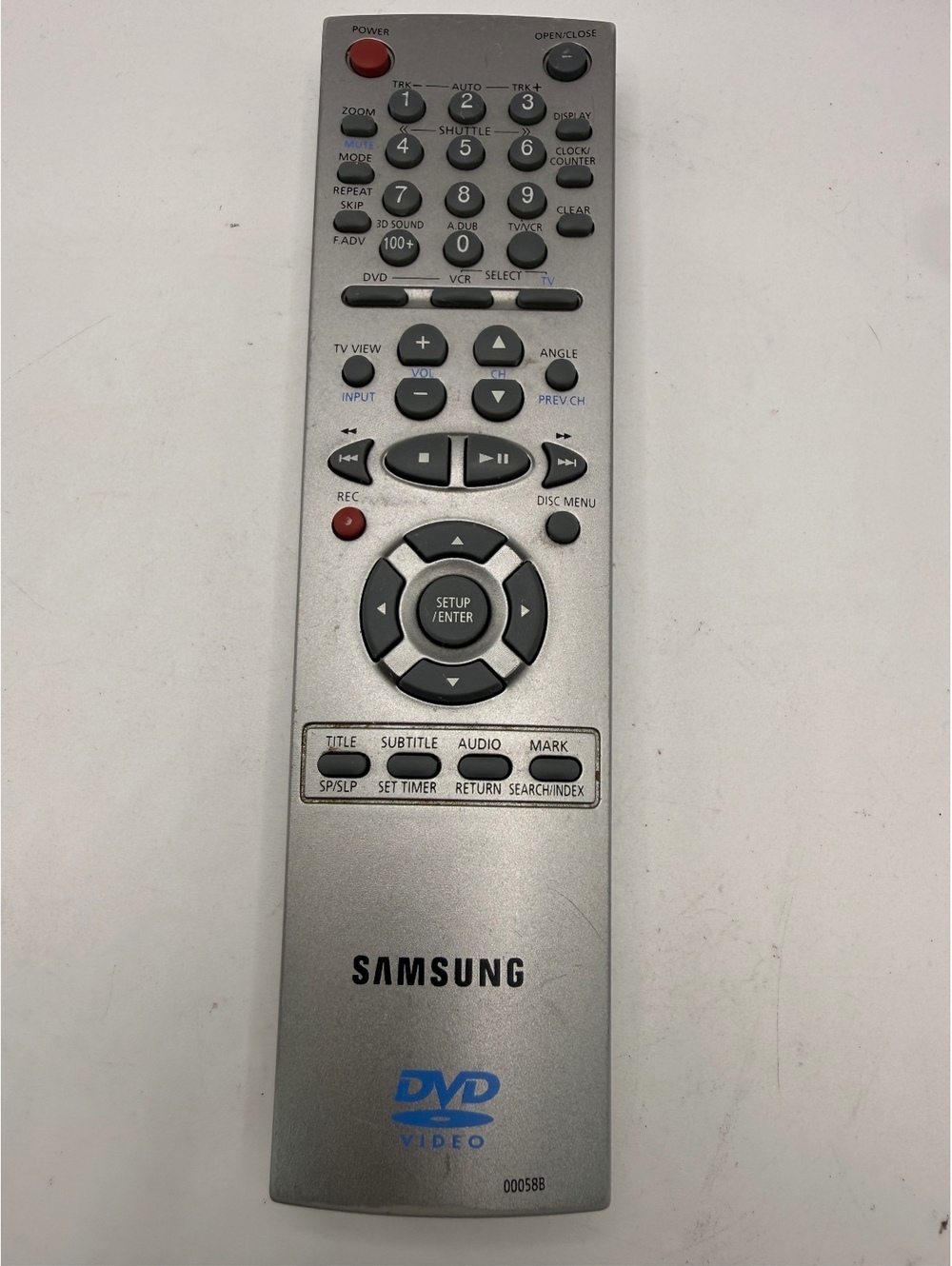 Samsung 00058B Original OEM DVD VCR Combo Remote Control Tested Working